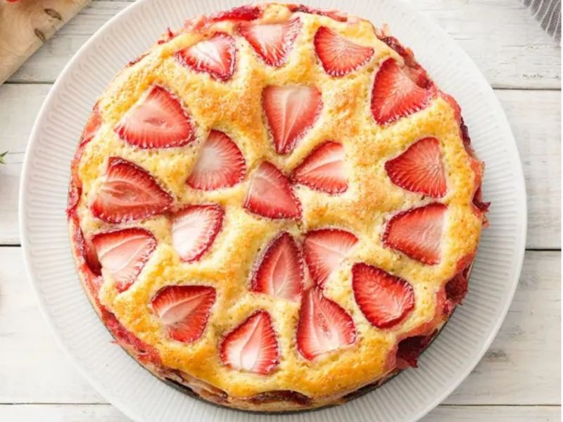 Κέικ με φράουλες