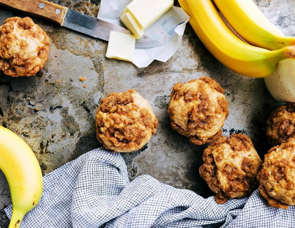 Muffins μπανάνας χωρίς ζάχαρη